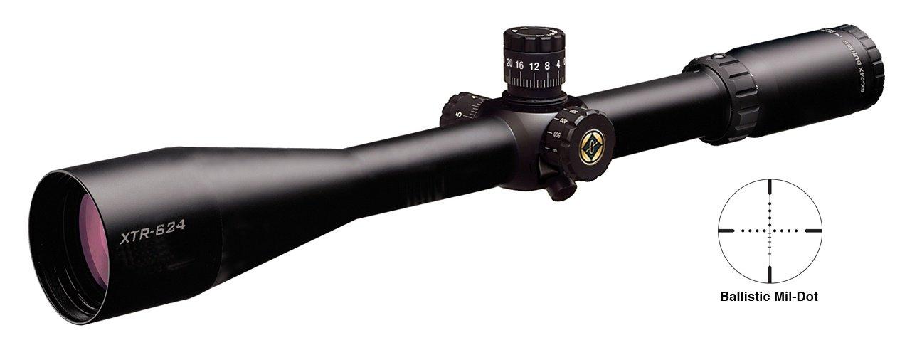 REFURBISHED Burris 6-24x50 XTR Xtreme Tactical Rifle Scope with Rings Ballistic 14X Mil-Dot Reticle  Matte - Burris