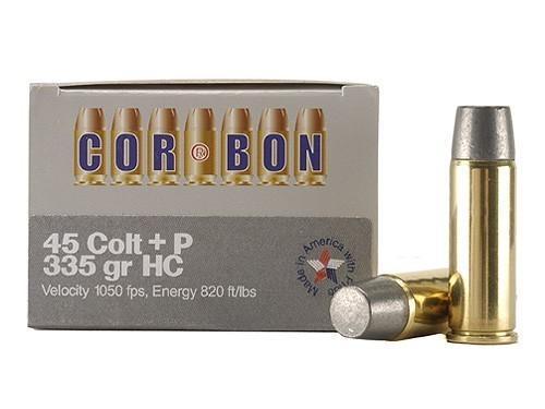 COR-BON Handgun Ammunition .45 Colt 335 gr HC 1050 fps 20/box - Cor-Bon