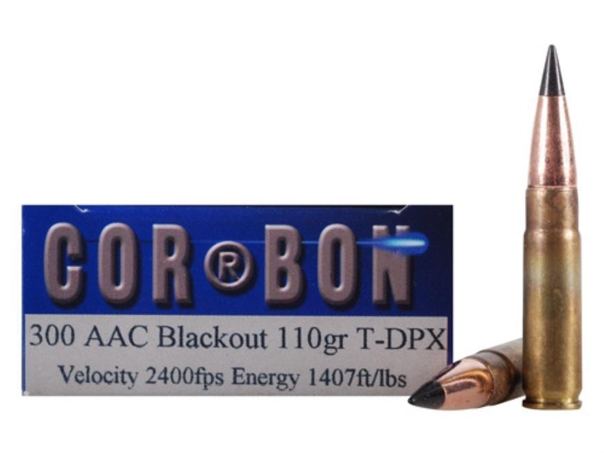 Cor-Bon DPX Hunter Rifle Ammunition .300 AAC 110 gr TDPX 2400 fps - 20/box - Cor-Bon