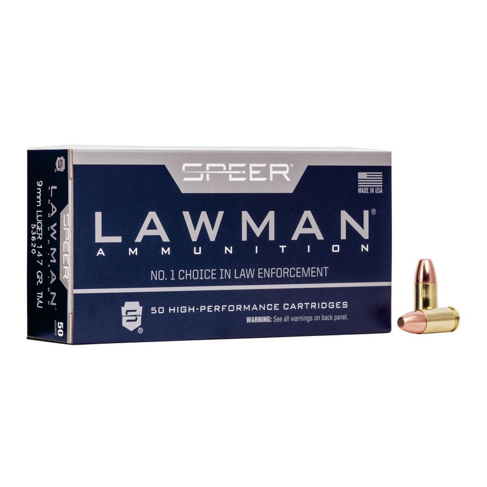 SPEER LAWMAN 9MM LUGER 147GR TMJ AMMO 1000RD CASE - CCI