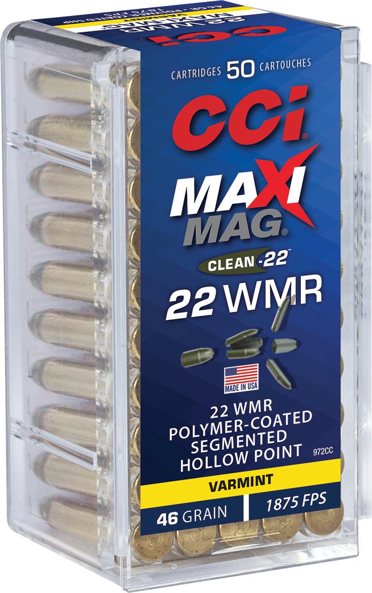 CCI Maxi Mag Rimfire Ammunition .22 WMR SHP 1875 fps 50/ct - CCI