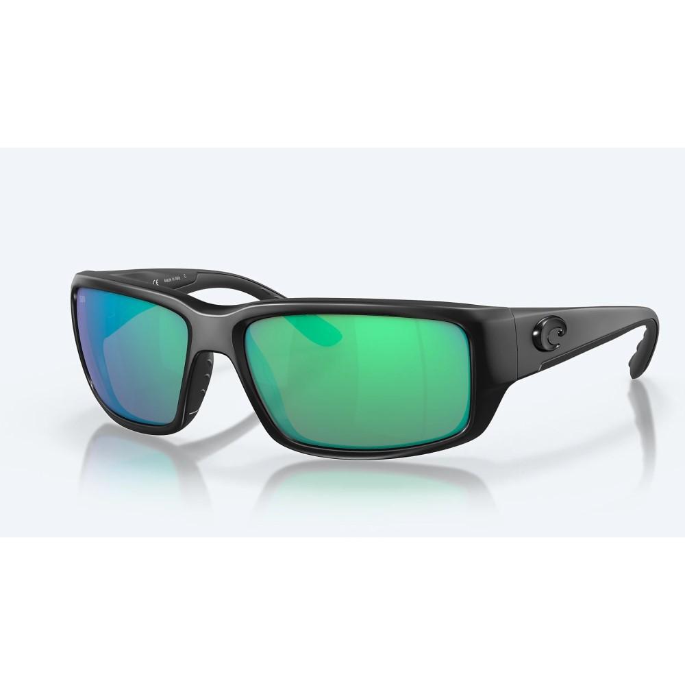 Costa Fantail Sunglasses Blackout Frame 580G Polarized Green Mirror Lens - Costa