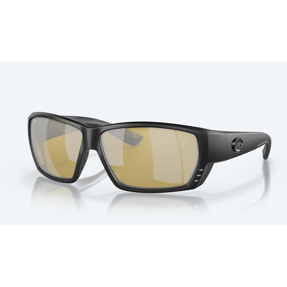 Costa Tuna Alley Sunglasses Blackout Frame 580P Polarized Yellow Mirror Lens - Costa