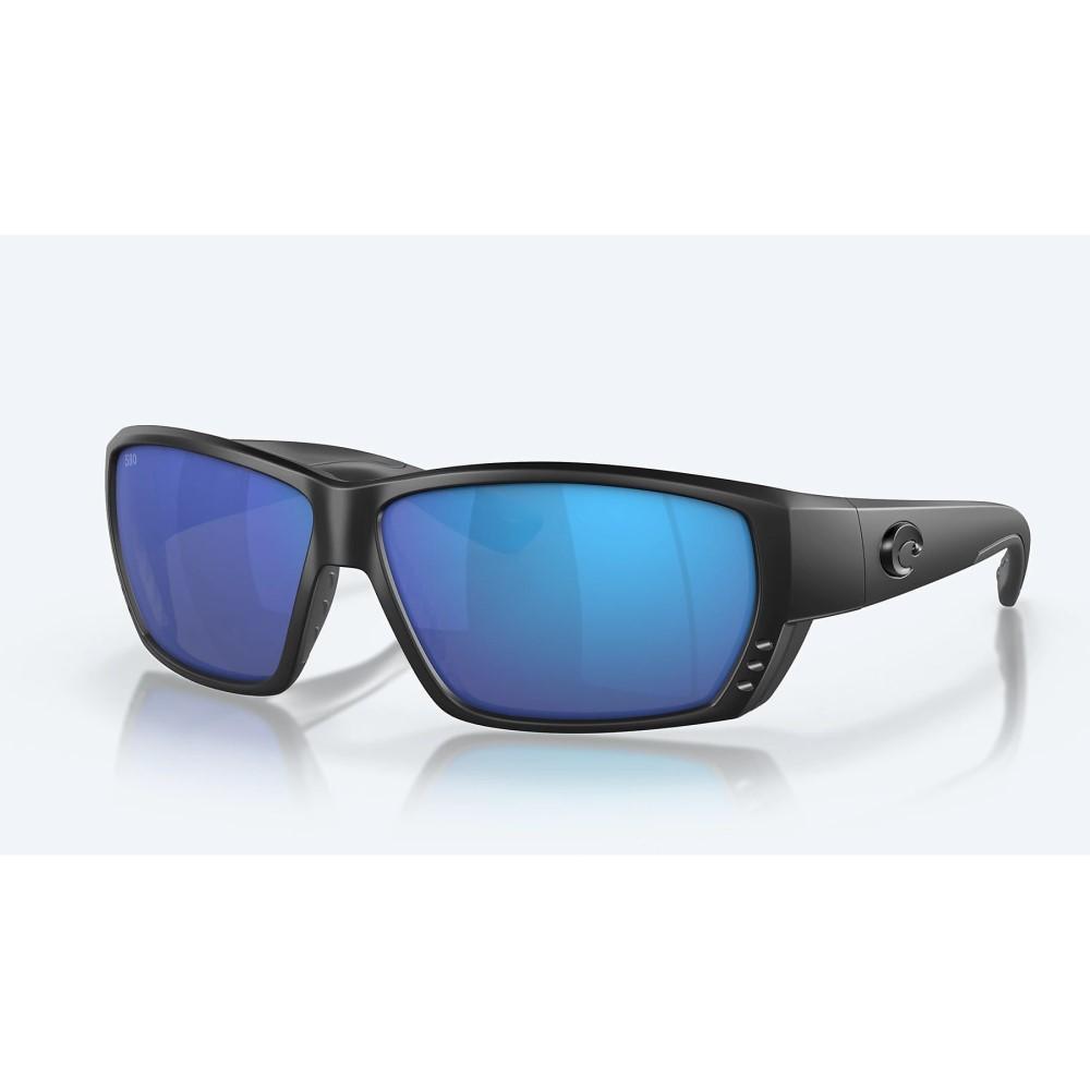 Costa Tuna Alley Sunglasses Blackout Frame 580G Polarized Blue Mirror Lens - Costa