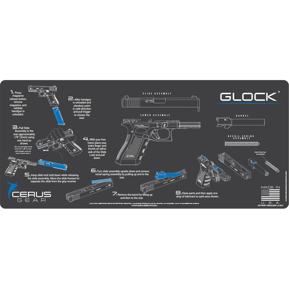 Cerus Gear 12x27 Glock Instructional Promat - Gray - Cerus Gear