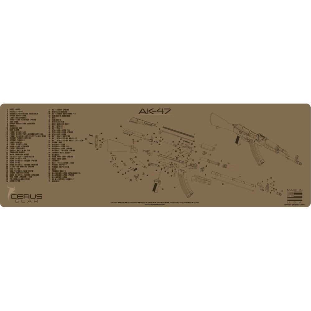 Cerus Gear 12x36 AK47 Schematic Promat - Coyote Tan - Cerus Gear