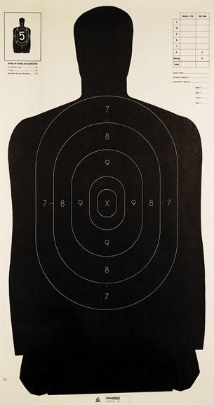 Champion LE Targets Police Silhouette Target - 24" X 45", Black, 100/Pack - Champion