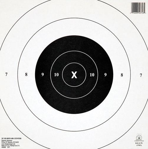 Champion Official NRA Targets GB-8(CP), 25 yd., Timed and Rapid Fire, 12/Pack - Champion