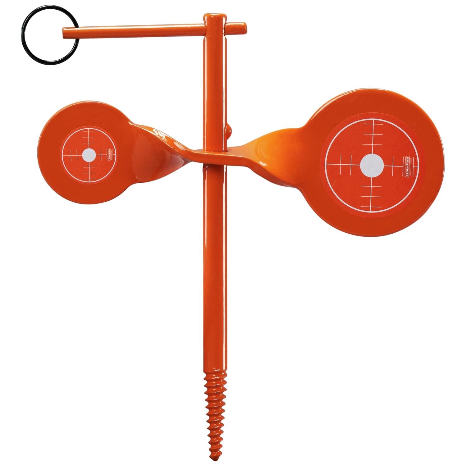 Champion Rimfire Screw-In Double Gong Spinner Target Steel Orange - Champion