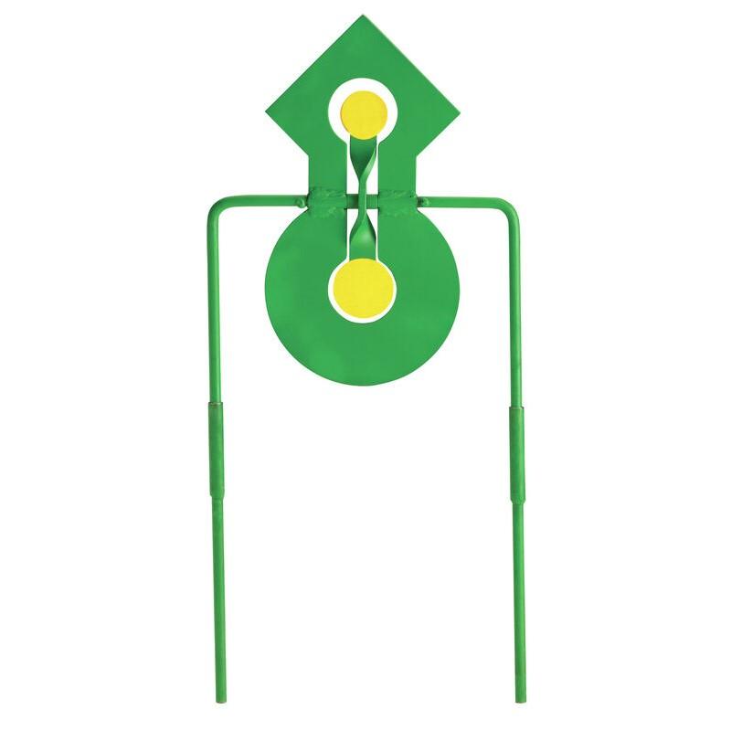 Champion .22 Double Reaction Metal Spinner Target Green Yellow Box - Champion