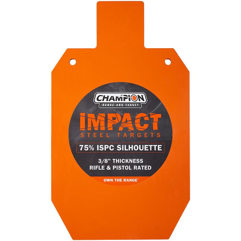 Champion Impact Steel Silhouette Target 75% IPSC Rifle Rated Orange - Champion