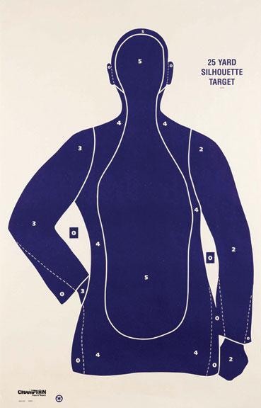 Champion LE Targets B21-E 25 yd. Police Silhouette Target -100/Pack - Champion