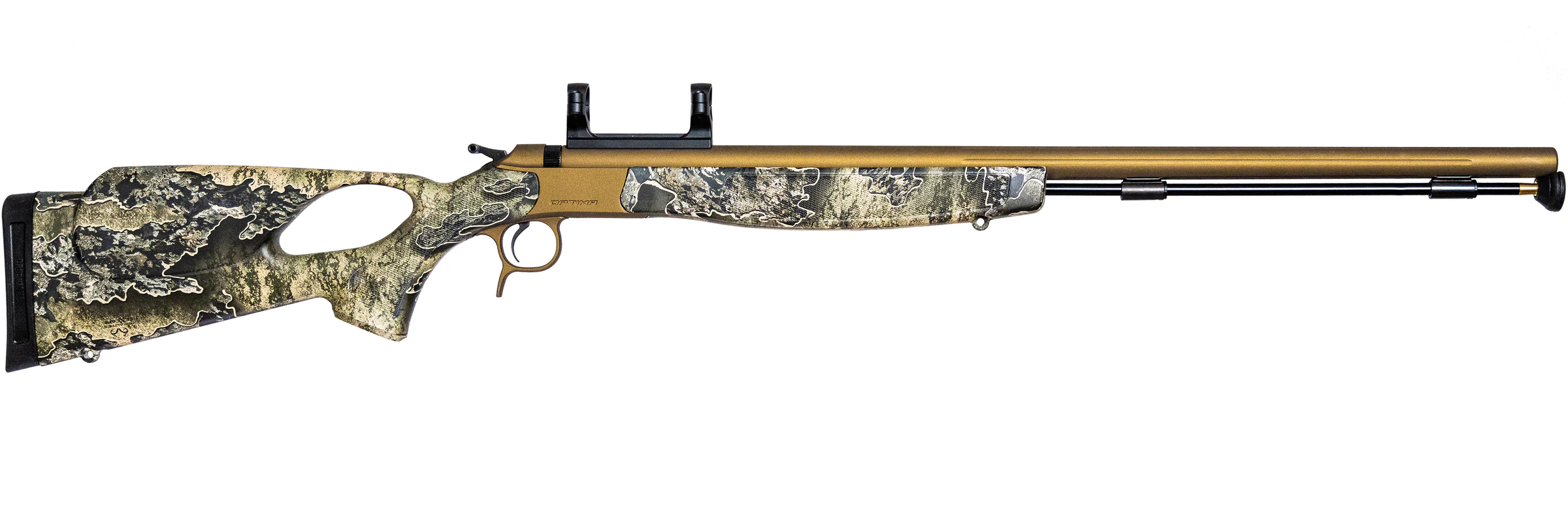 CVA Optima V2 Nitride Muzzleloader Rifle .50 Cal Magnum 28" Barrel Nitride/Cerakot Burnt Bronze - Realtree Excape - CVA