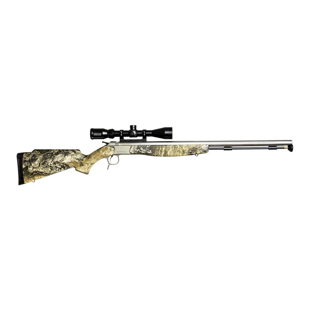 CVA Optima V2 Stainless Steel Muzzleloader Rifle .50 Cal Single Shot 26" Barrel Realtree Excape with Konus Pro 3-9x40 BDC Reticle - CVA