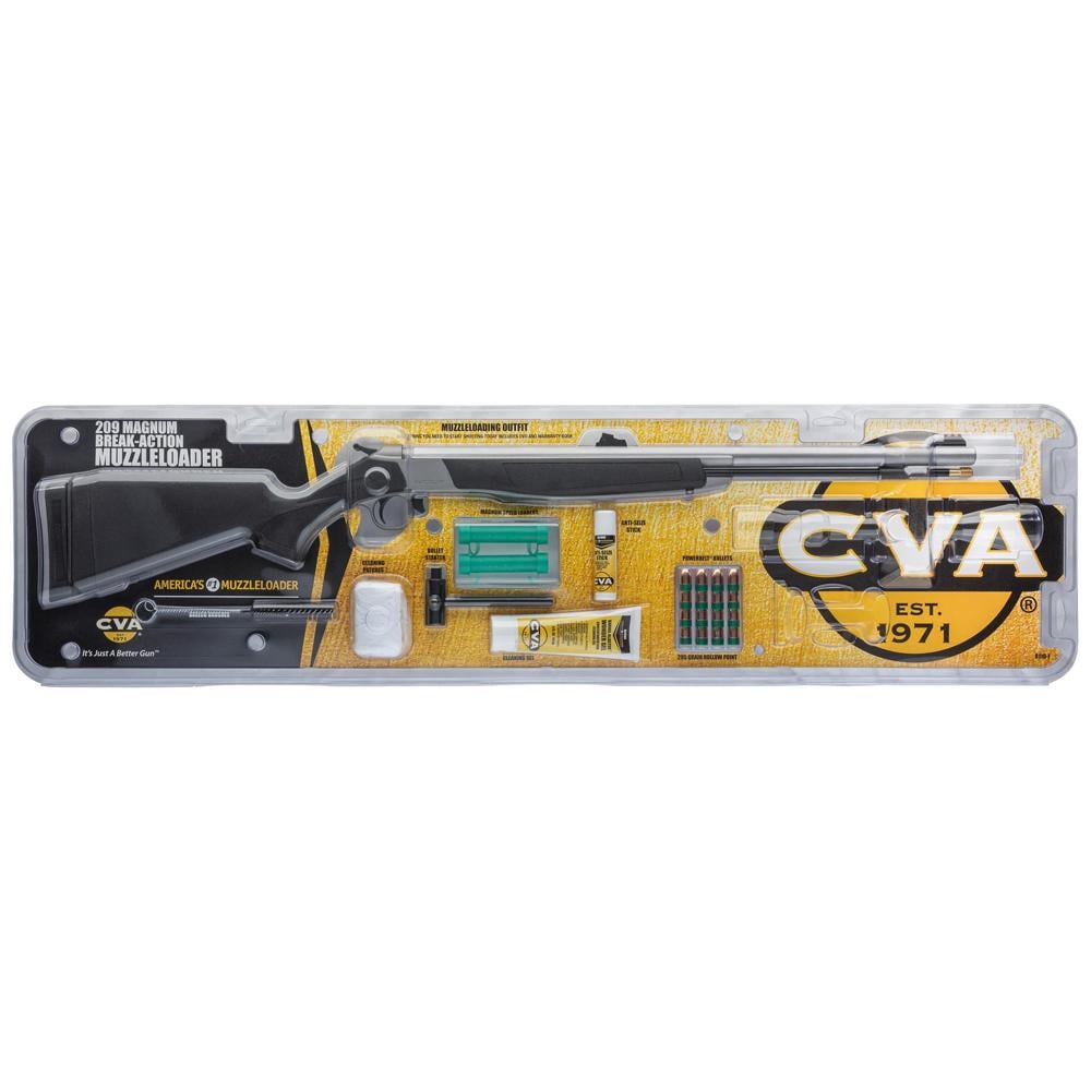 CVA Wolf V2 Muzzleloader Kit - .50 Cal Magnum Black & Stainless - CVA