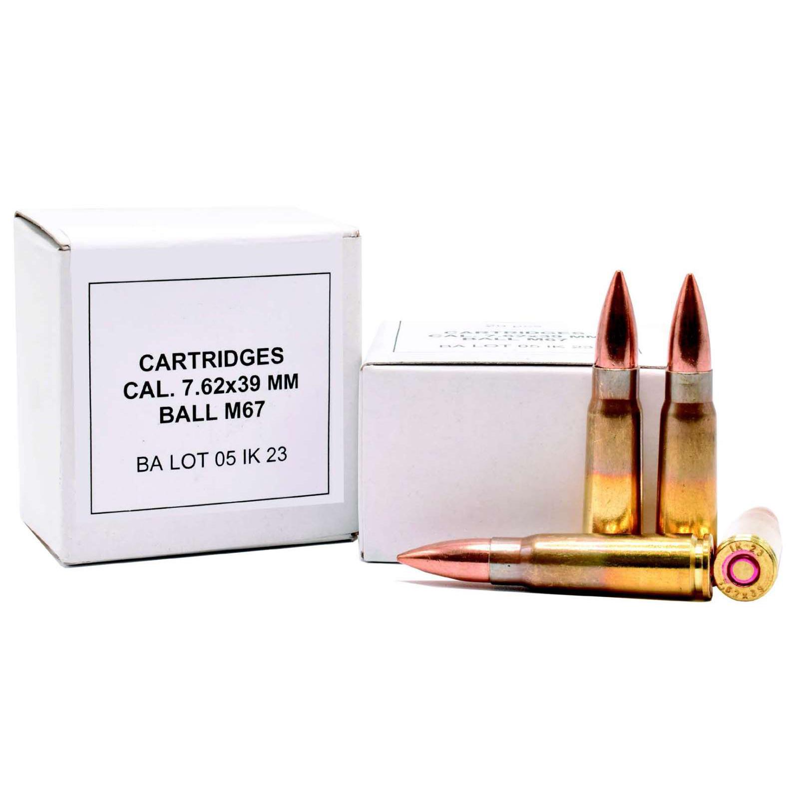 Ammo Inc Igman M67 Ball Ammo Rifle Ammunition 7.62x39mm 123gr FMJ 2460 fps 15/ct - Igman