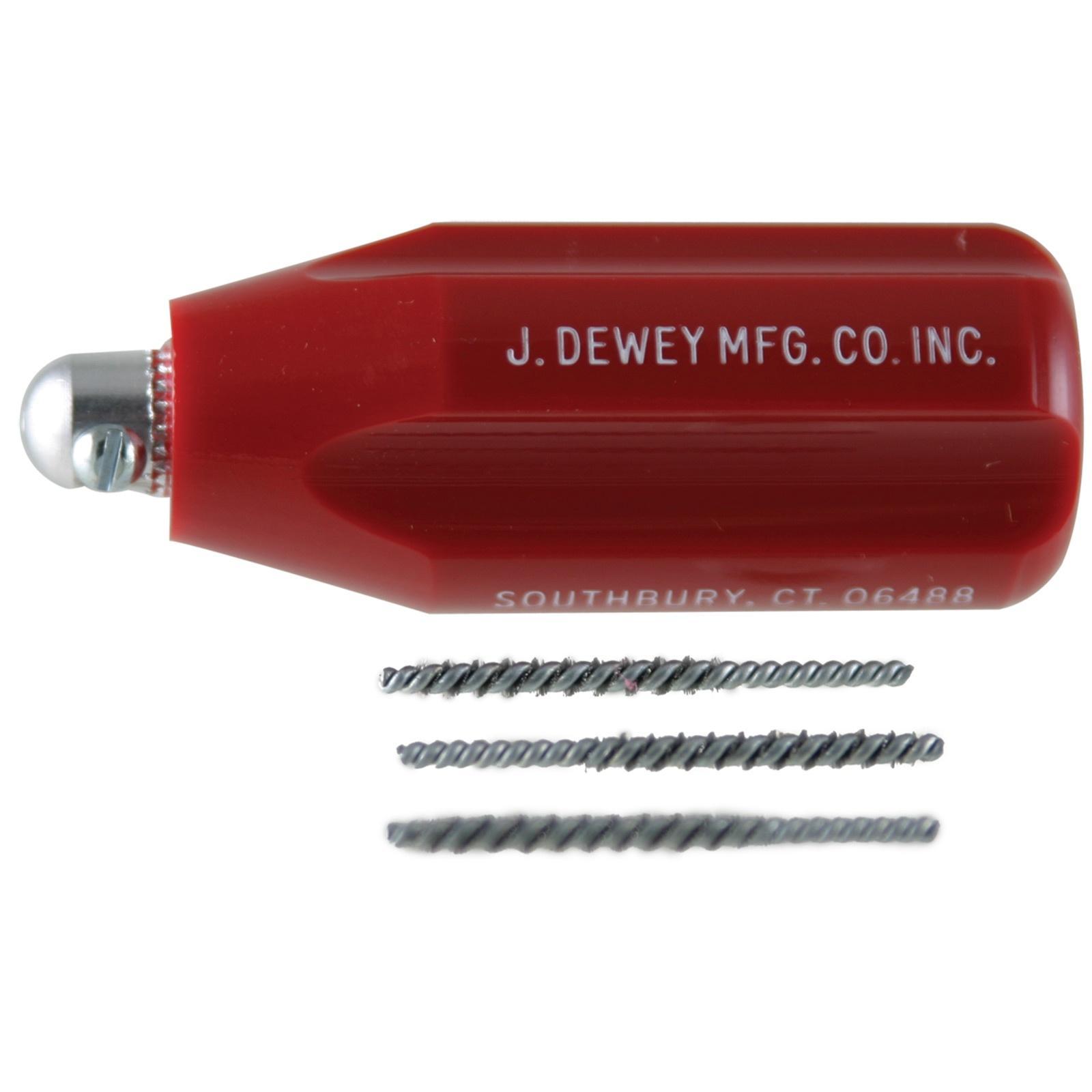 J. Dewey Shotgun Port Cleaning Tool Handle with Replacement Stainless Steel Brushes - J. Dewey