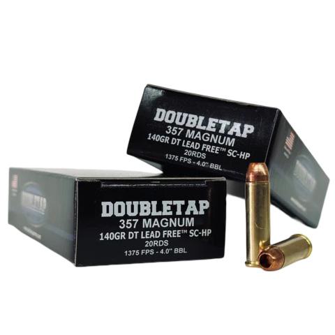 Double Tap DT Lead Free Handgun Ammunition .357 Mag 140gr SC-HP 1375 fps 20/ct - Double Tap