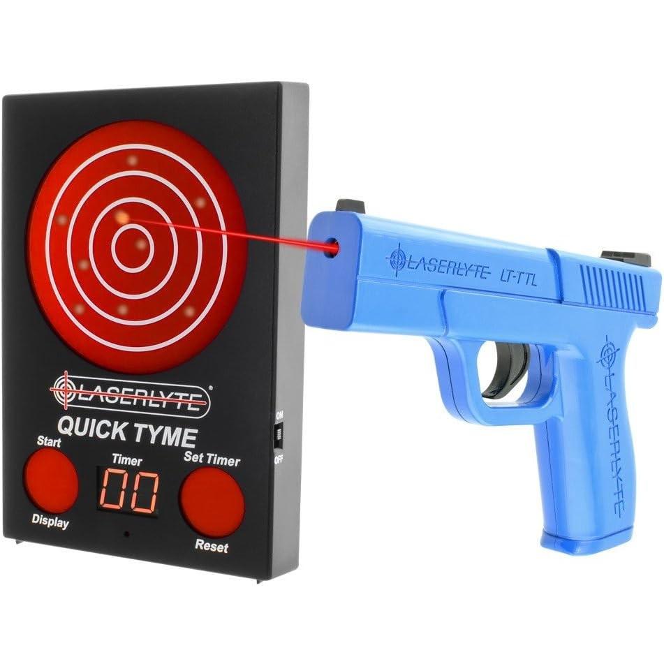 LaserLyte Quick Tyme Laser Trainer Target with Point of Impact Display and Training Handgun - LaserLyte