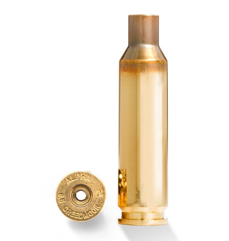 Alpha Munitions Ultra Premium Unprimed Brass Cartridge Cases .25 Creedmoor SRP Small Rifle Primer Brass 100/Box - Alpha Munitions