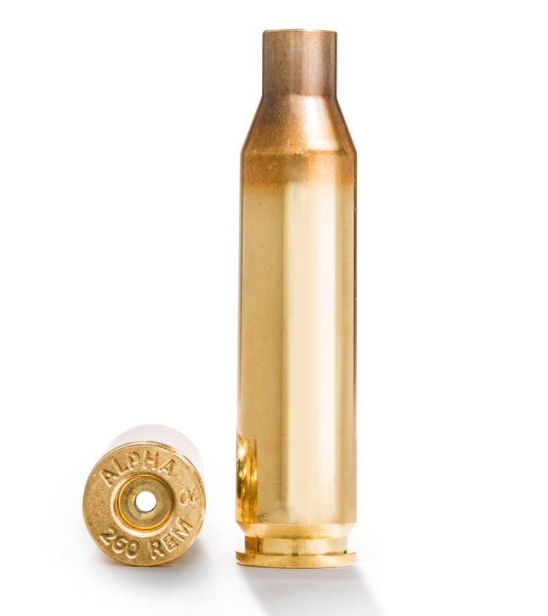 Alpha Munitions Ultra Premium Unprimed Brass Cartridge Cases .260 Remington 100/Box - Alpha Munitions