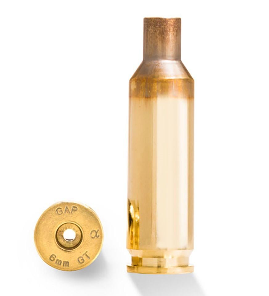 Alpha Munitions Ultra Premium Unprimed Brass Cartridge Cases 6mm GT Brass 100/Box - Alpha Munitions