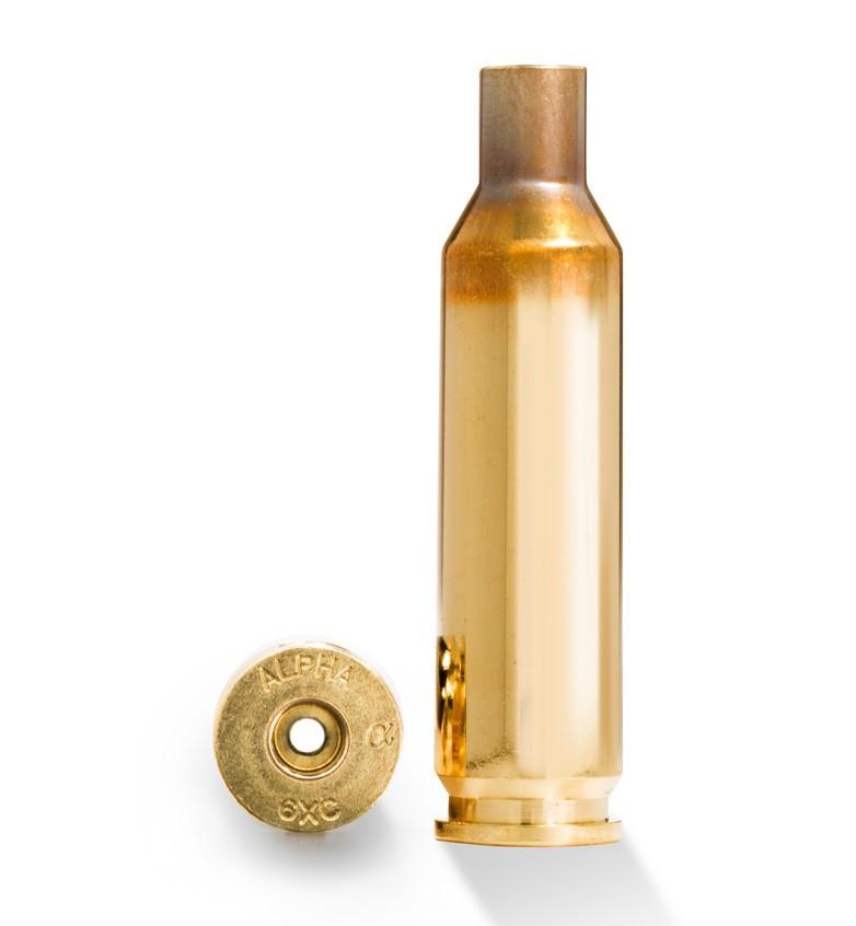 Alpha Munitions Ultra Premium Unprimed Brass Cartridge Cases 6XC - Small Rifle Primer 100/Box - Alpha Munitions