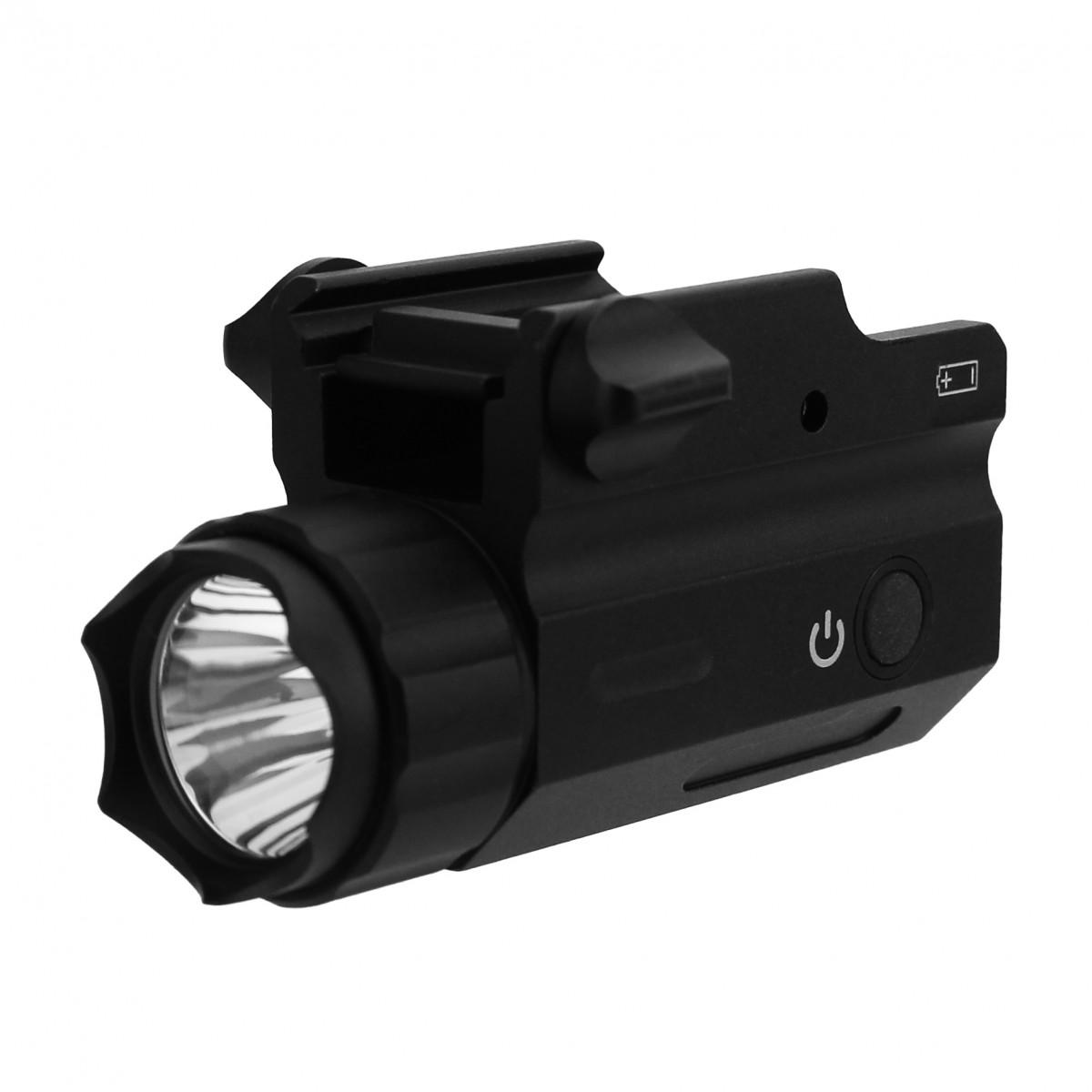 Tacfire 360 Lumen Full Size Pistol Flashlight Black - TacFire