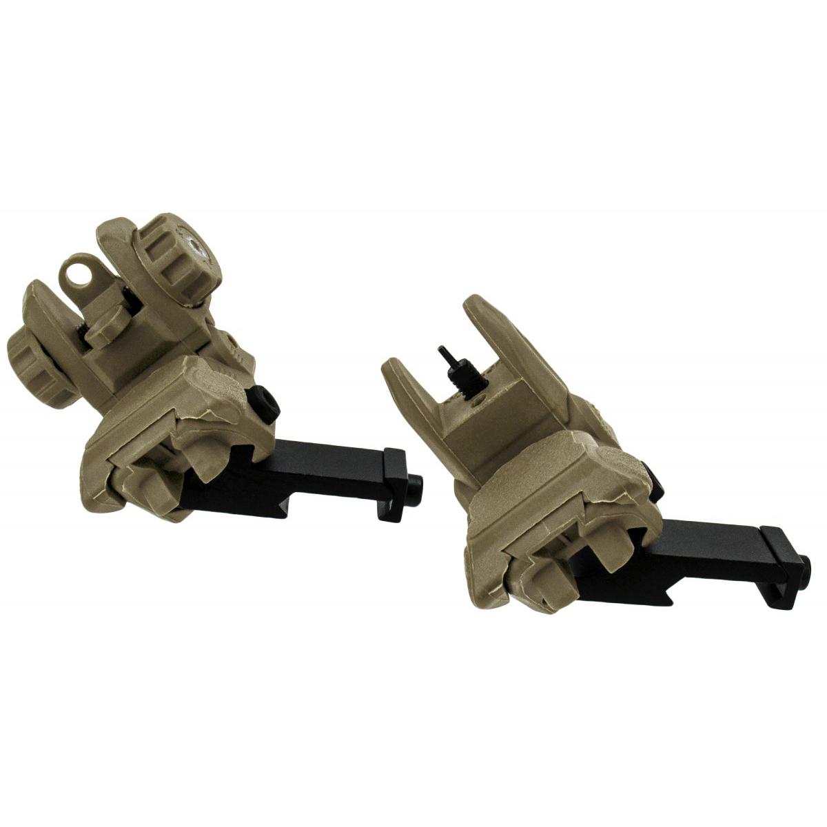 Tacfire AR-15 45 Degree/Low Profile Pop Up Sights - Tan - TacFire