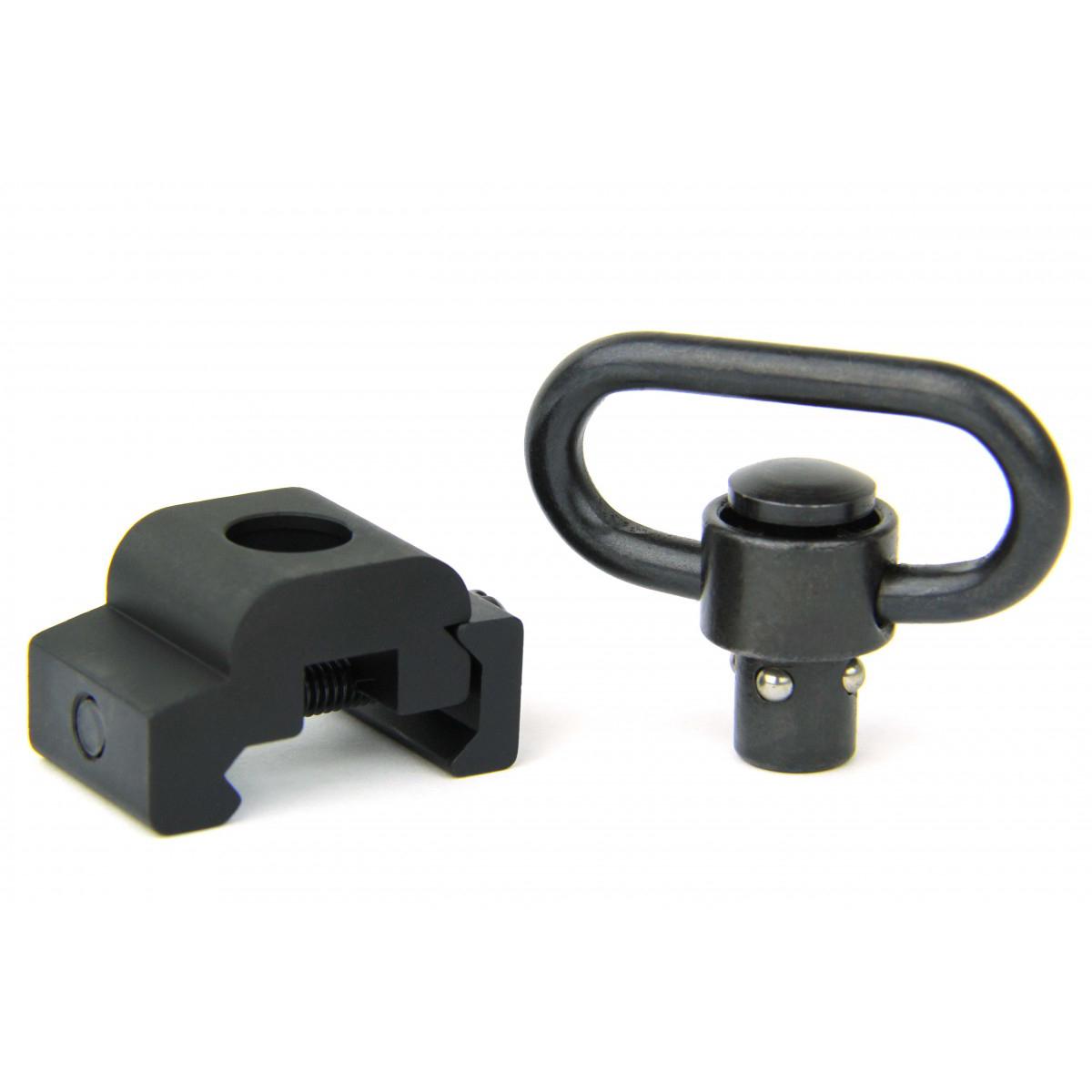 Tacfire Sling Rail Mount w/QD Push Button Swivel - TacFire