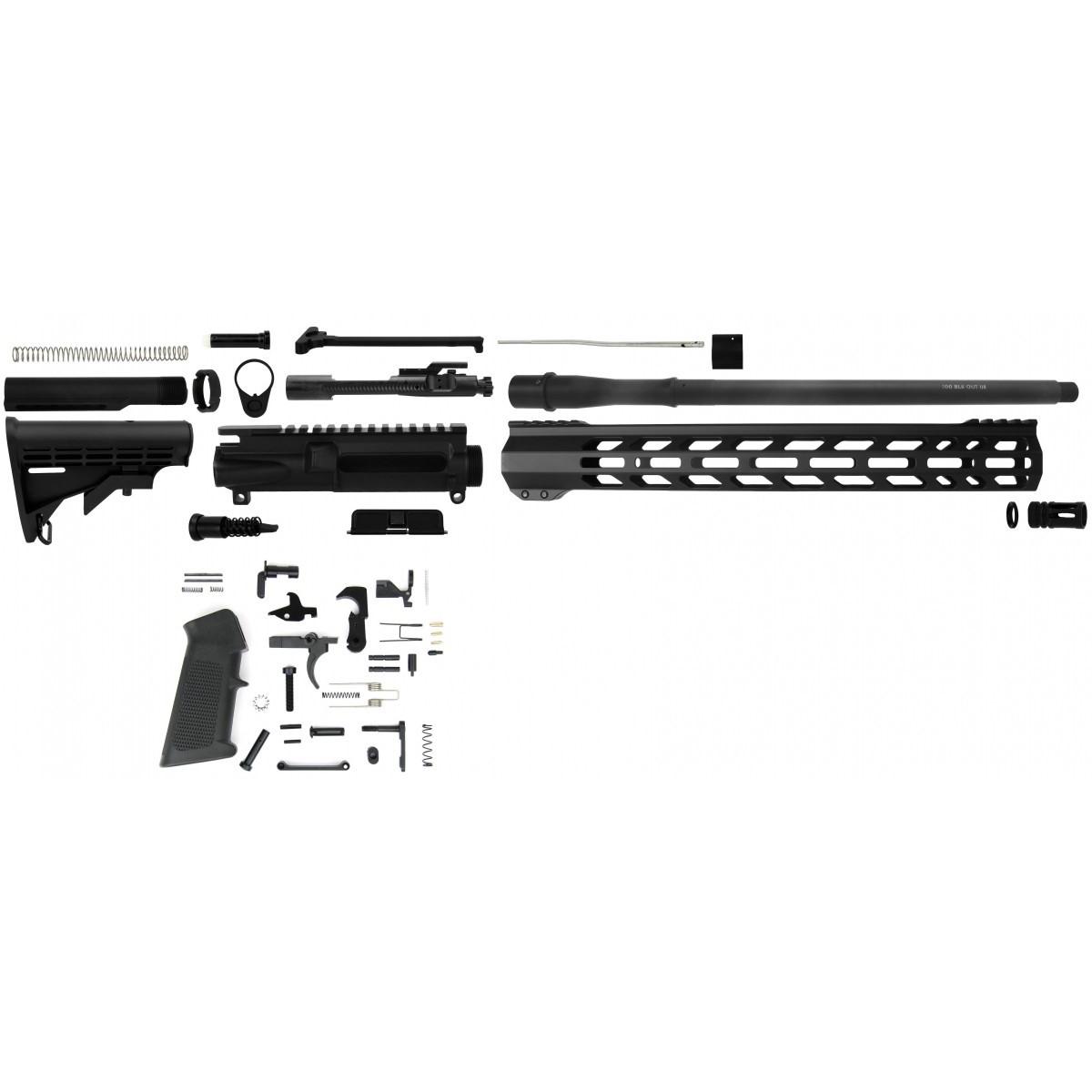 TacFire 16" Unassembled .300 Blackout Rifle Build Kit with Lower Parts Kit - TacFire