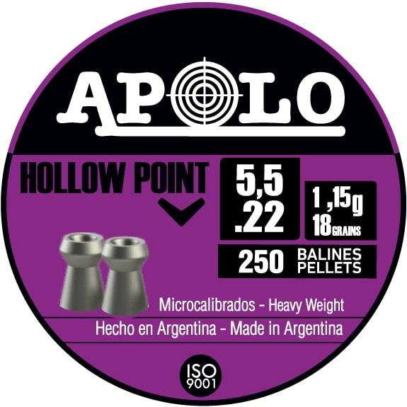 Hatsan Apolo Hollow Point Air Rifle Pellets .22 Cal 18 gr 250/ct - Hatsan USA