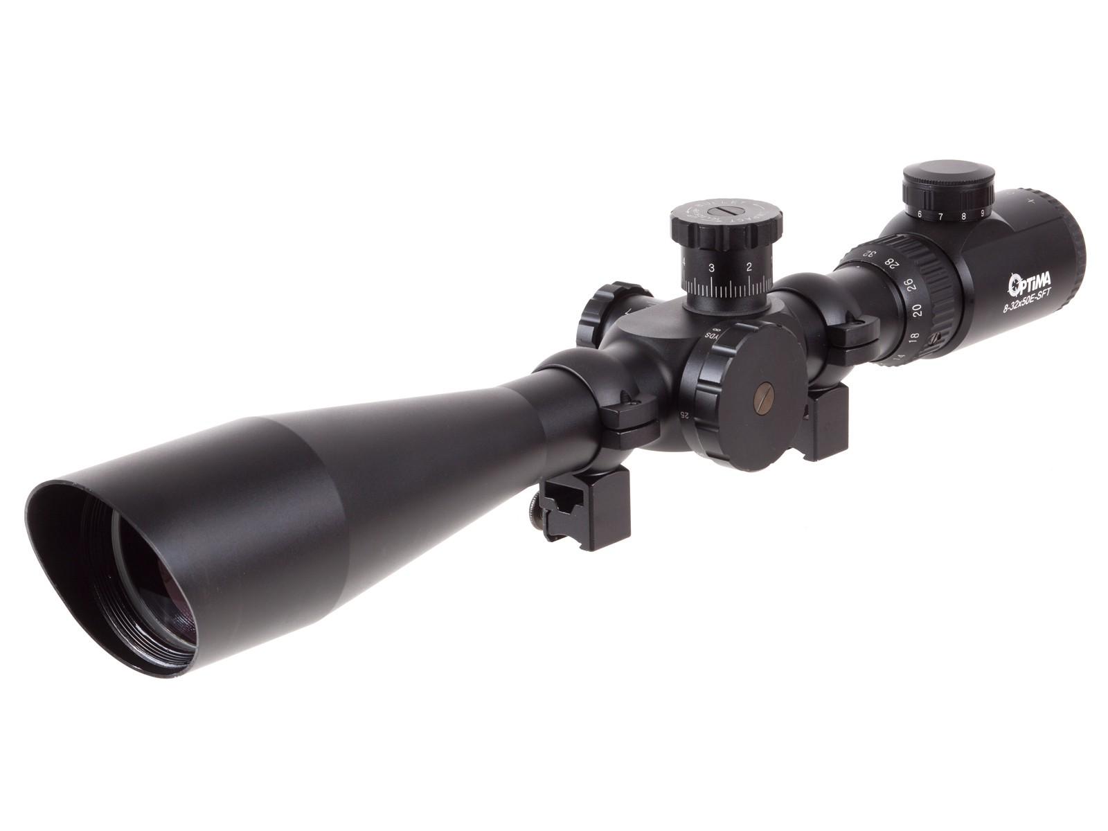 Hatsan Optima Air Rifle Scope - 8-32x50E-SFT 30mm Illum Mill-Dot - Black - Hatsan USA