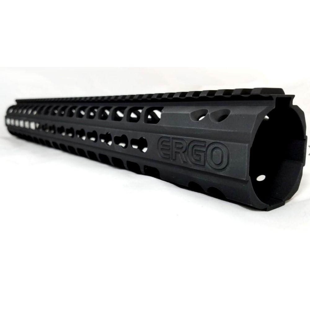 Ergo Keymod Modular Free Float Rail System Handguard 15" Black - Ergo Grips