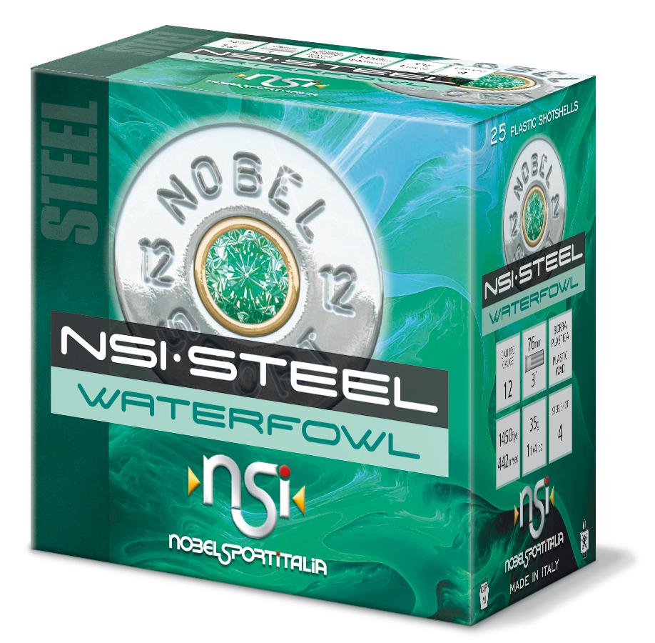 Nobel Sport Steel Waterfowl Shotshells 12 ga 3" 1-1/4 oz 1450 fps #BB 25/ct - NobelSport