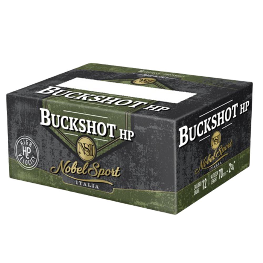 Nobel Law Enforcement Buckshot Shotshells 12ga 2-3/4" 27-pellet 1325fps #4B 250/ct - NobelSport