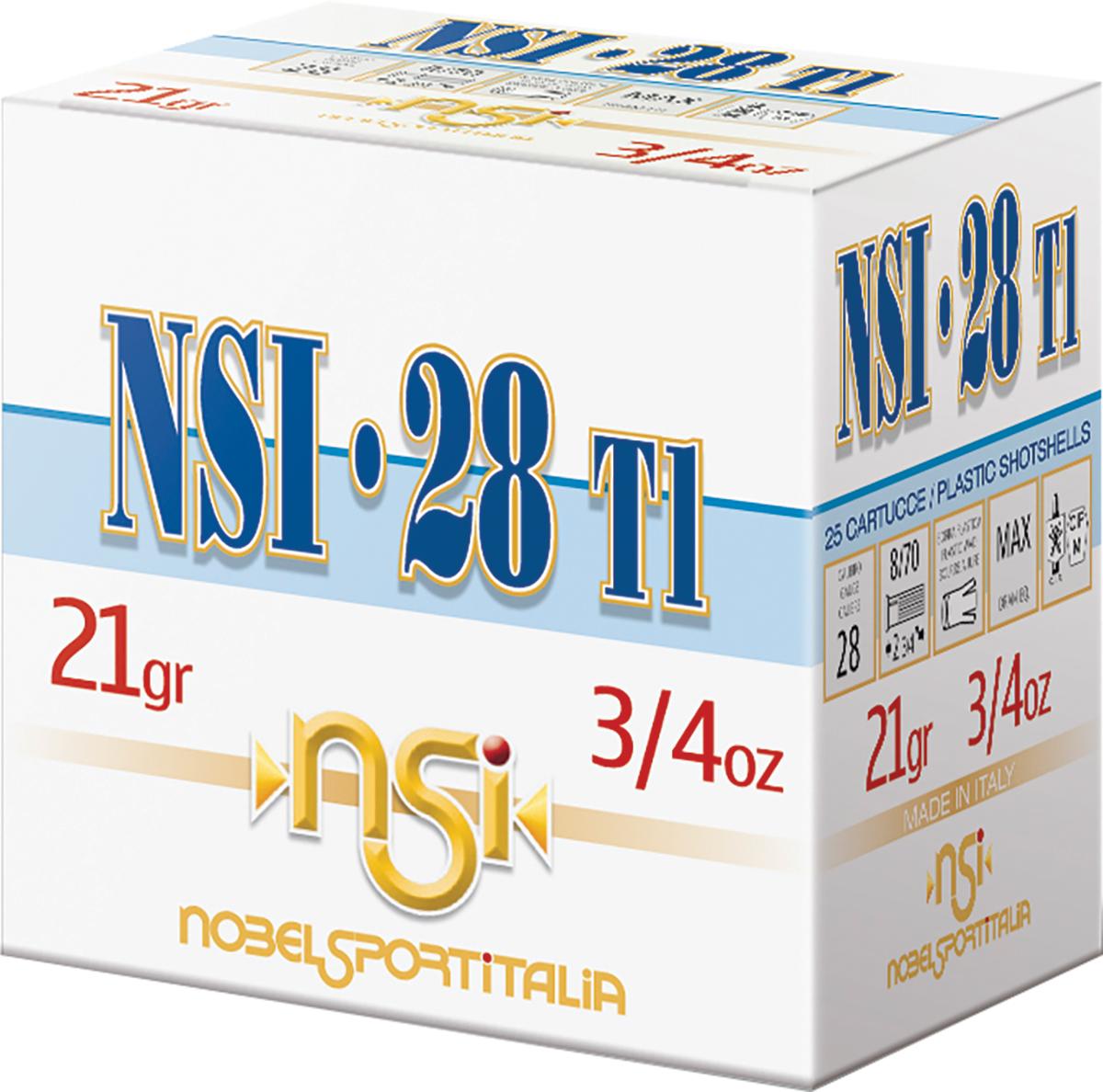 Nobel NSI 28T1 Shotshell 28 ga 2-3/4" 3/4 oz 1300 fps #7.5 25/ct - NobelSport