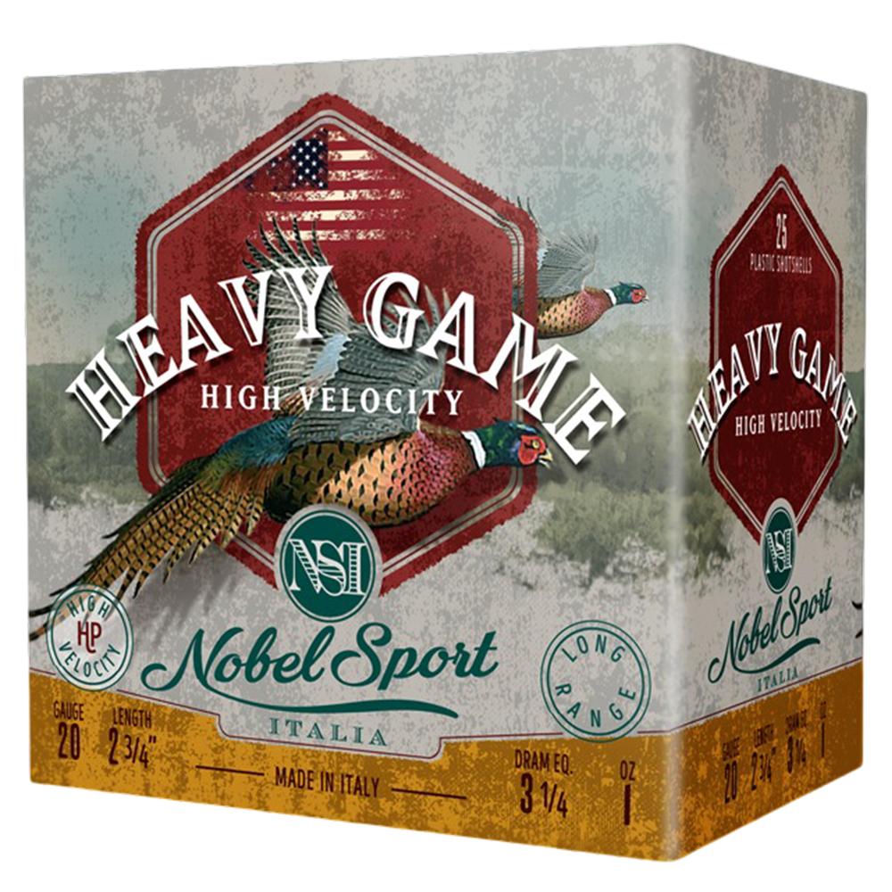 Nobel Sport Heavy Game High Velocity Shotshell  20ga 2-3/4" 1oz 1330 fps #5 25/ct - NobelSport