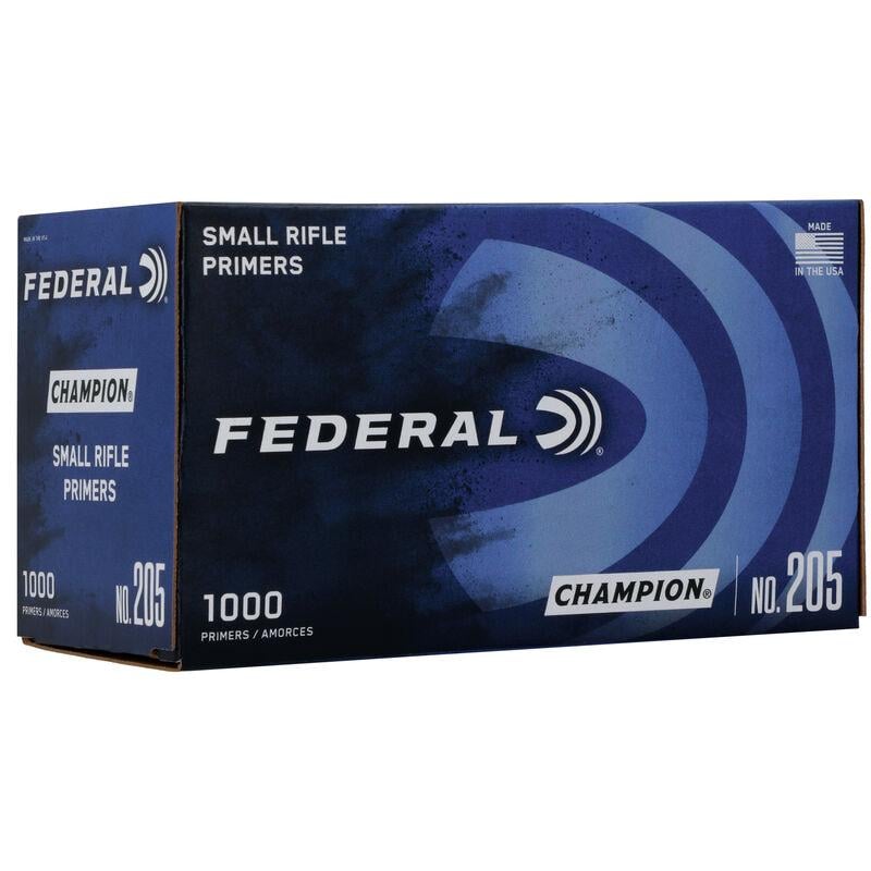 Federal Premium Champion Centerfire .205 Primers Small Rifle 1000/ct - Federal