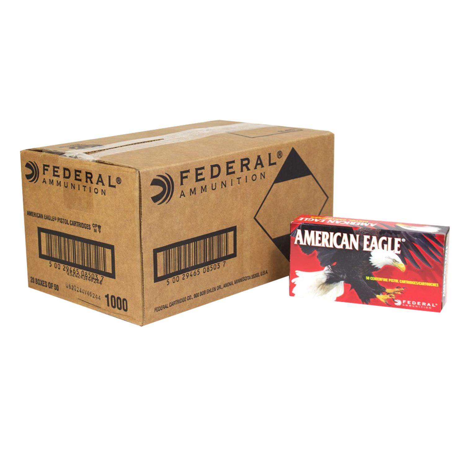 American Eagle Handgun Ammunition .40 S&W 165 gr FMJ 1130 fps 1000/ct - Federal