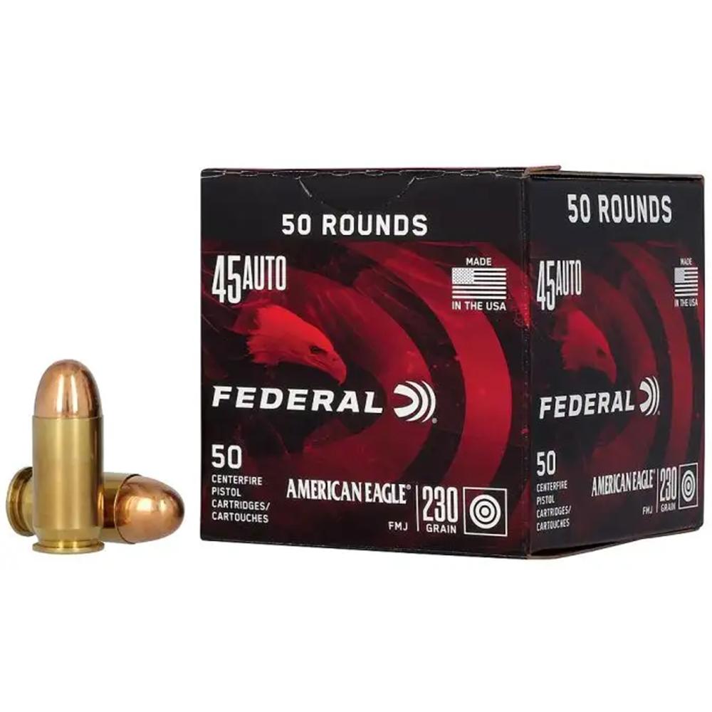 American Eagle Handgun Ammunition .45 ACP 230 gr FMJ 890 fps 1000/ct - Federal Ammo