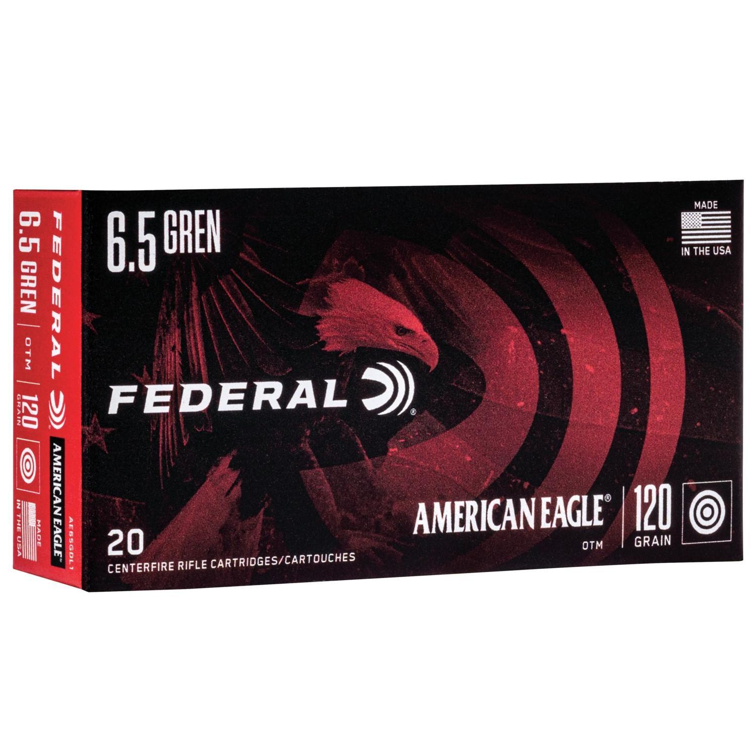 Federal American Eagle Rifle Ammunition 6.5 Grendel 123 gr OTM  2610 fps 20/ct - Federal