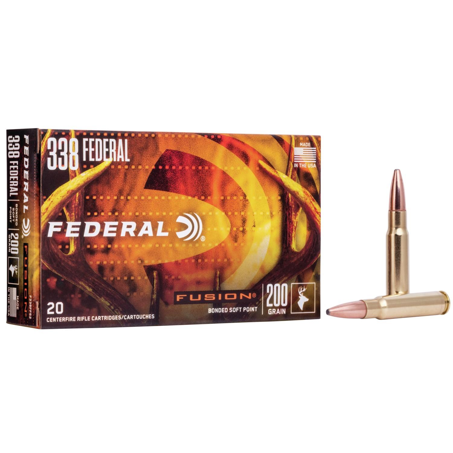 Federal Fusion Rifle Ammunition .338 Federal 200 gr BTSP 2700 fps - 20/ct - Federal