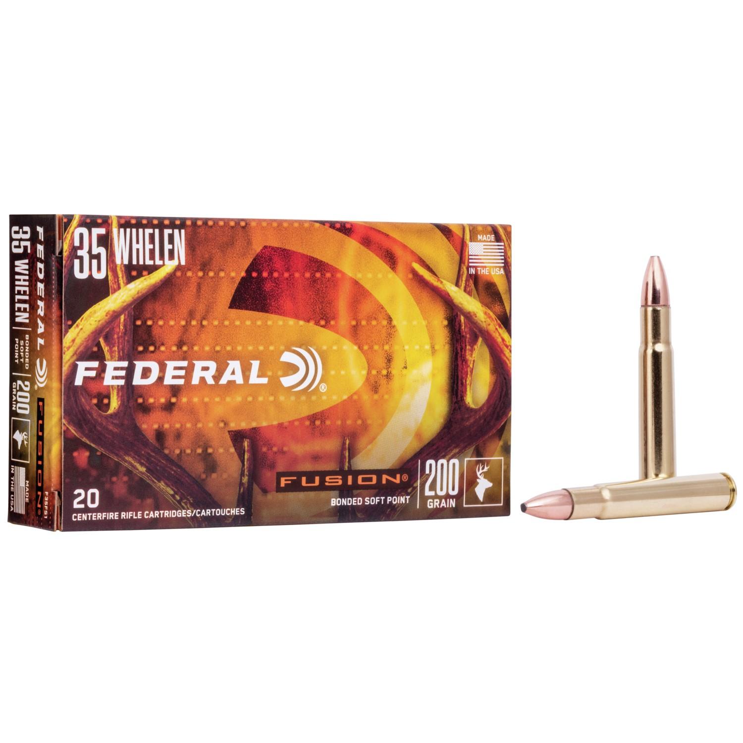 Federal Fusion Rifle Ammunition .35 Whelen 200 gr BTSP 2800 fps - 20/ct - Federal