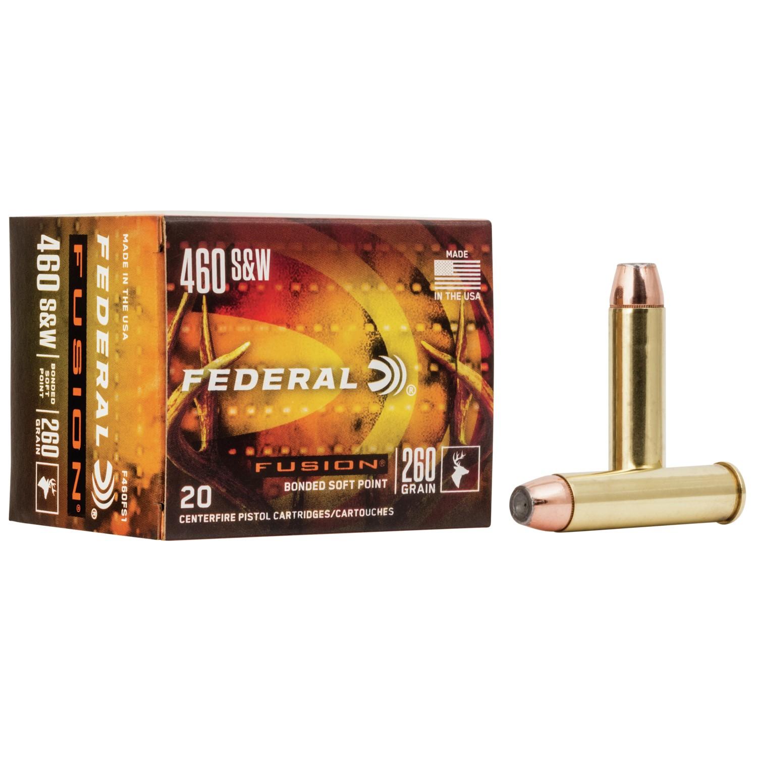 Federal Fusion Handgun Ammunition .460 S&W 260 gr SP  20/ct - Federal