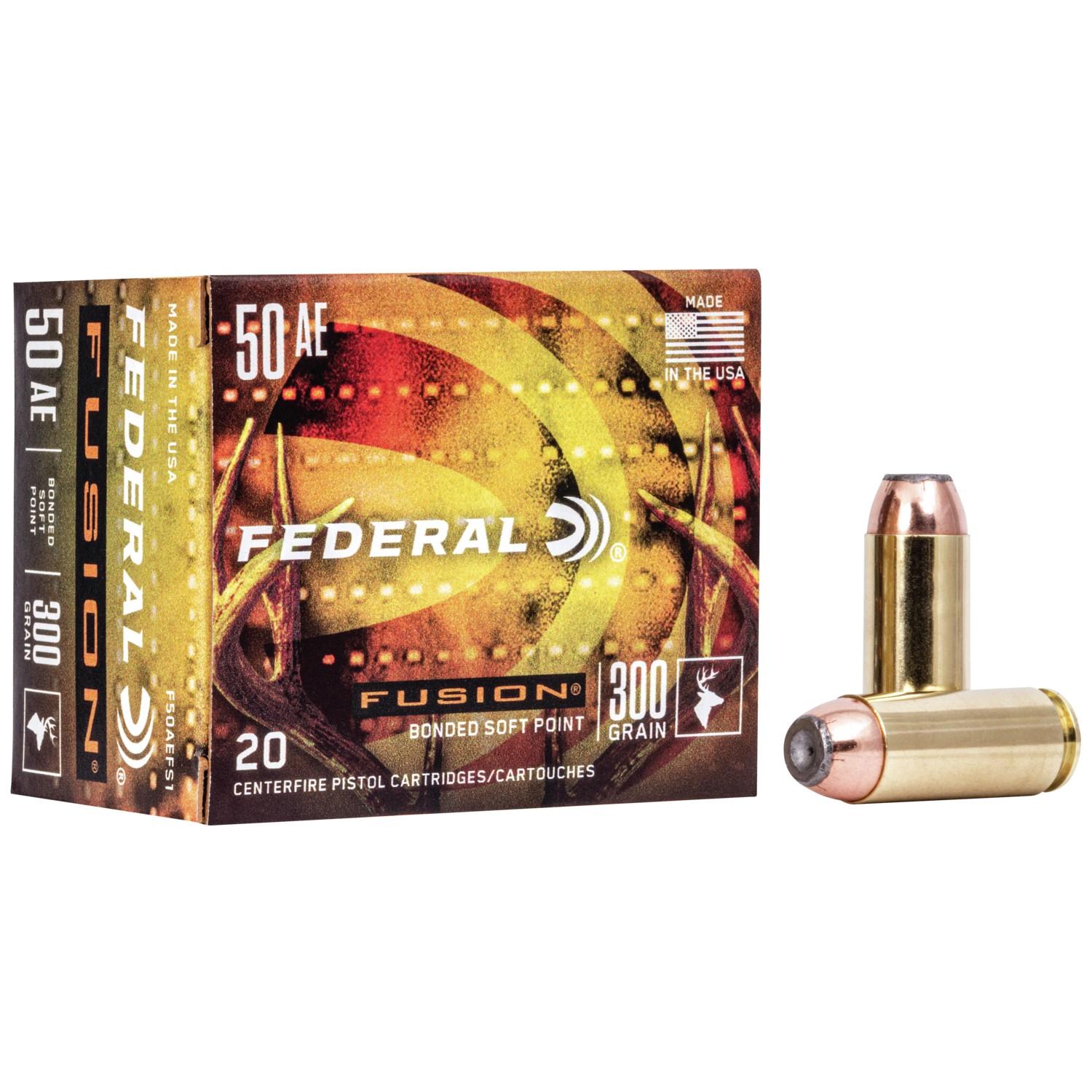 Federal Fusion Handgun Ammunition .50 Action Express EXPFMJ 300gr - Federal