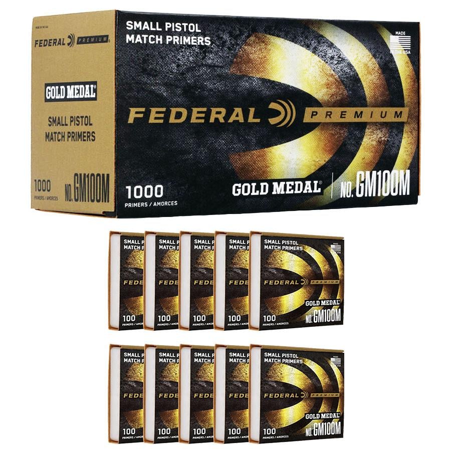 Federal Gold Medal Small Pistol Primer 1000/ct - Federal