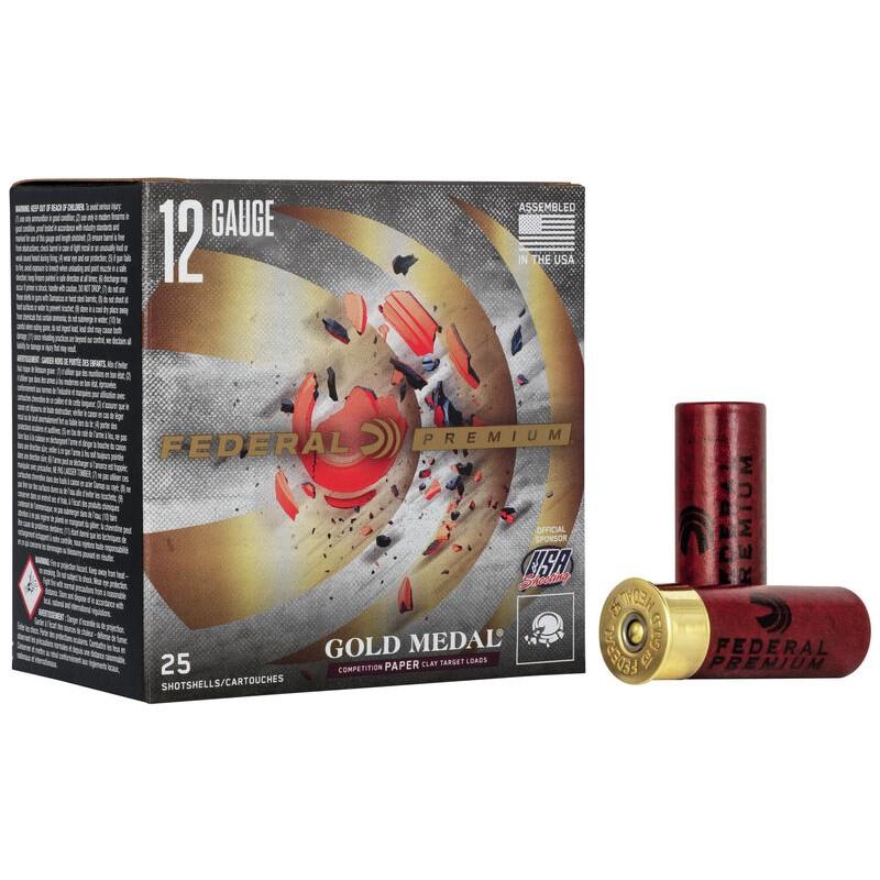 Federal Gold Medal Grand Paper Shotshells 12 ga 2-3/4" 1oz 1290 fps #7.5 25/ct - Federal