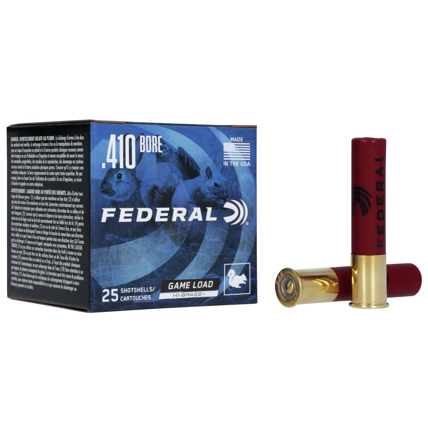 Federal Game-Shok Upland Game - Hi Brass Load - .410ga 2-1/2" 1/2oz. #7.5-Shot 25/Box - Federal