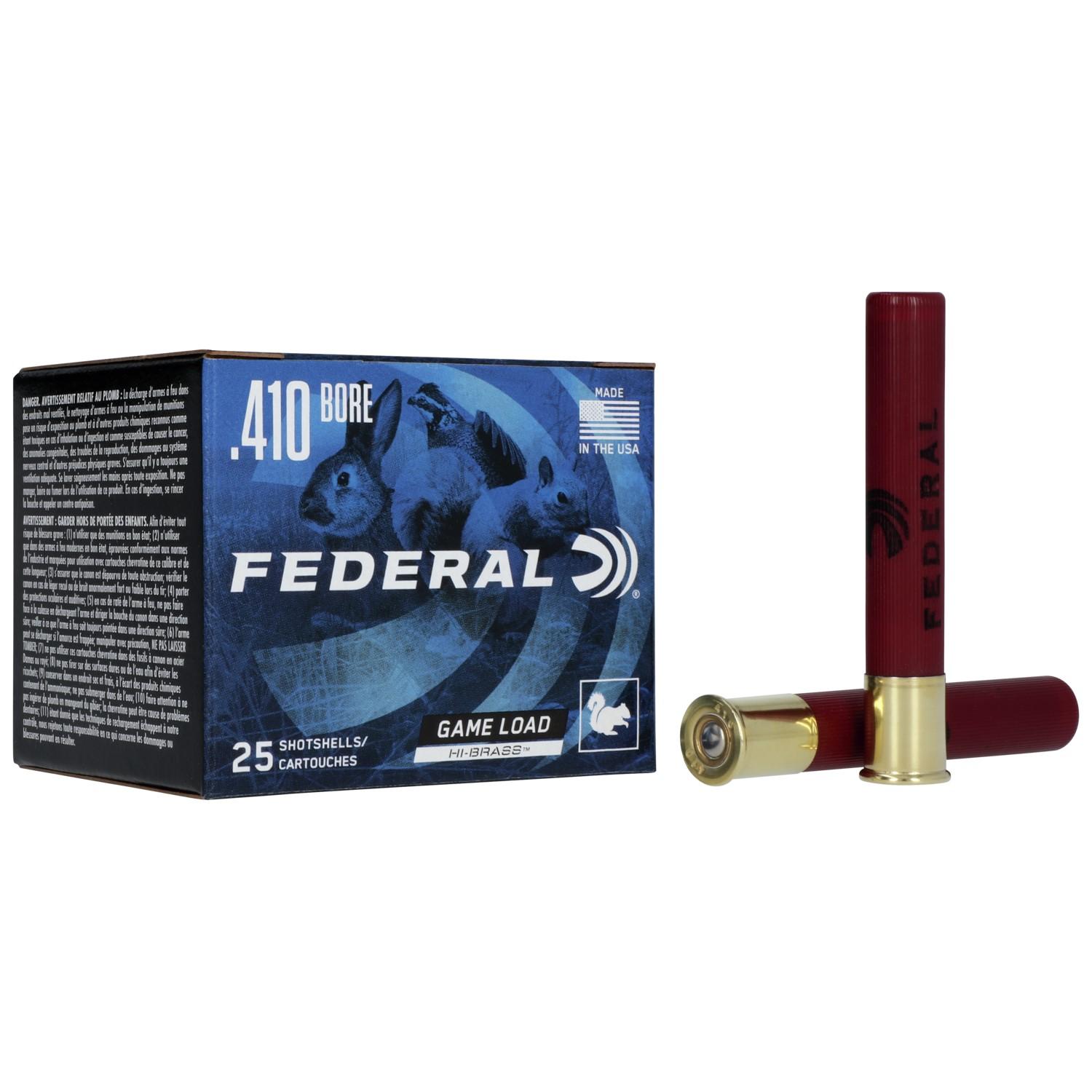 Federal Game-Shok Hi-Brass Load .410 ga 3" 11/16oz 1135 fps #6 25/ct - Federal